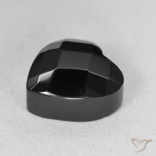 Onice Nero naturale da 4.35 ct, Cuore, Opaco