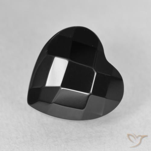 4.35ct Naturale Nero Onice, Cuore, Opaco