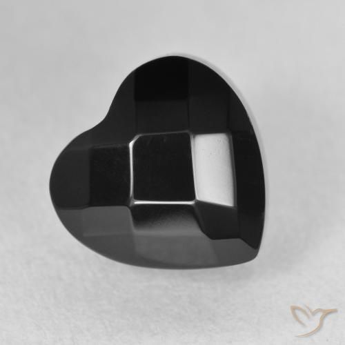 Onice Nero naturale da 4.35 ct, Cuore, Opaco