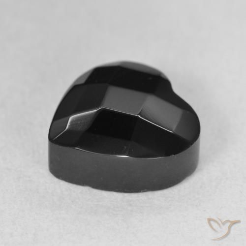 Onice Nero naturale da 4.29 ct, Cuore, Opaco