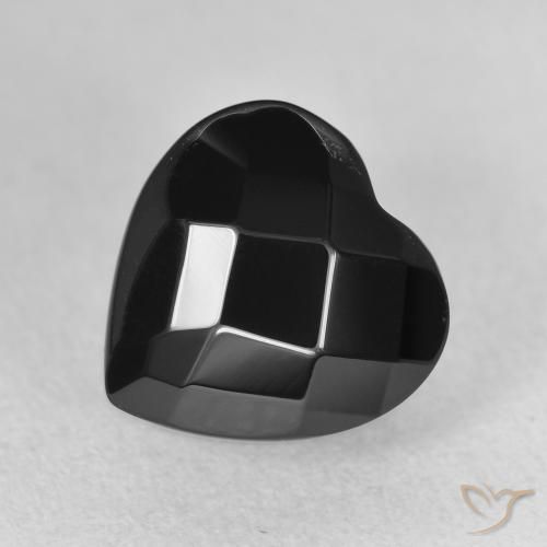4.50ct Naturale Nero Onice, Cuore, Opaco