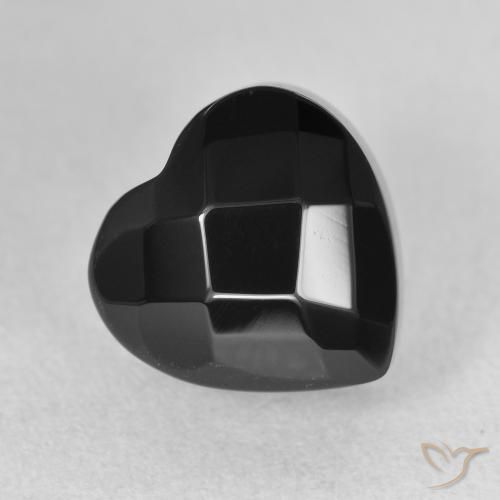 Onice Nero naturale da 4.50 ct, Cuore, Opaco