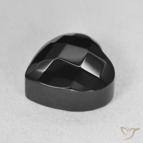 Onice Nero naturale da 4.50 ct, Cuore, Opaco
