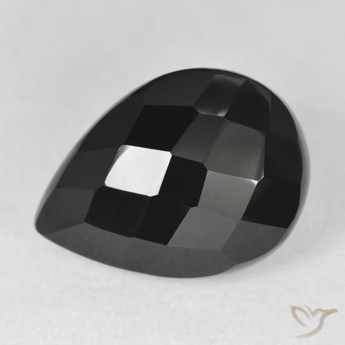 10.08ct Naturale Nero Onice, Forma a pera, Opaco