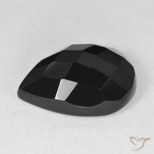 Onice Nero naturale da 10.08 ct, Forma a pera, Opaco