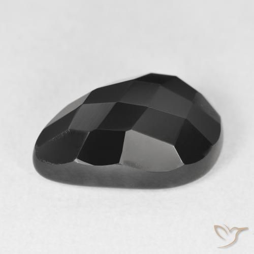 Onice Nero naturale da 8.51 ct, Forma a pera, Opaco