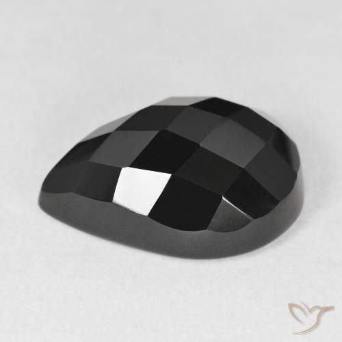 Onice Nero naturale da 10.14 ct, Forma a pera, Opaco