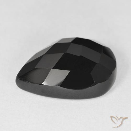 Onice Nero naturale da 10.04 ct, Forma a pera, Opaco
