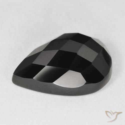 Onice Nero naturale da 9.38 ct, Forma a pera, Opaco