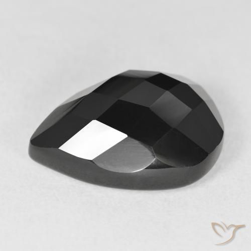 Onice Nero naturale da 10.50 ct, Forma a pera, Opaco