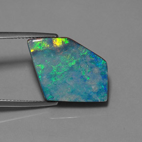Doppietto di opale naturale multicolore da 13,01 ct, forma fantasia, opaco