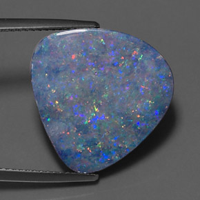 Doppietto di opale naturale multicolore da 10,33 ct, forma fantasia, opaco