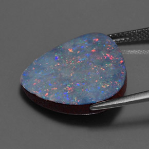Doppietto di opale naturale multicolore da 10,33 ct, forma fantasia, opaco