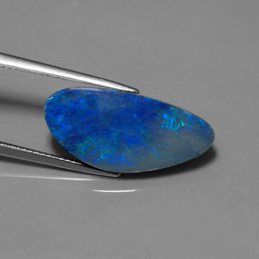 Doppietto di opale naturale multicolore da 8,35 ct, forma fantasia, opaco