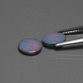 Gemme di Opale doppietta Multicolore naturale da  ct, Taglio ovale, Opaco