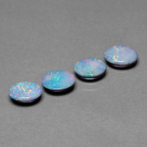 Gemme di Opale doppietta Multicolore naturale da  ct, Taglio ovale, Opaco