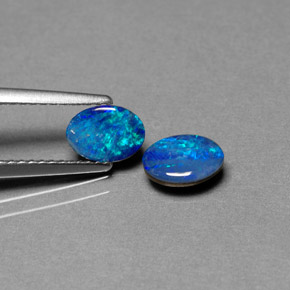 Gemme di Opale doppietta Multicolore naturale da  ct, Taglio ovale, Opaco