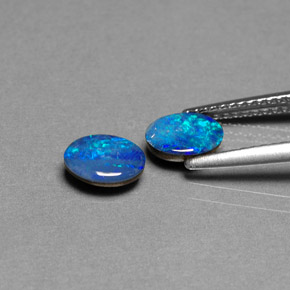 Gemme di Opale doppietta Multicolore naturale da  ct, Taglio ovale, Opaco