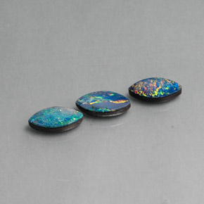 Doppietto di opale naturale multicolore da  ct, marchesa, opaco