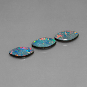 Doppietto di opale naturale multicolore da  ct, marchesa, opaco
