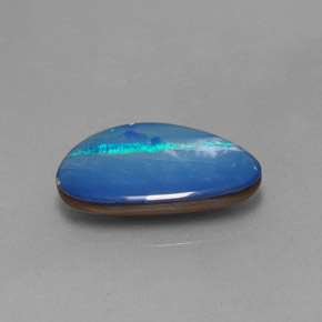 Doppietto di opale naturale multicolore da 2,97 ct, forma fantasia, opaco