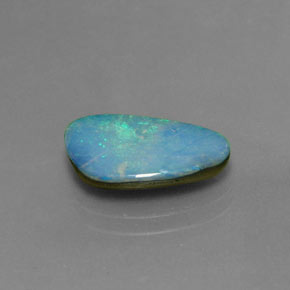 Doppietto di opale naturale multicolore da 2,26 ct, forma fantasia, opaco
