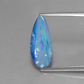 Doppietto di opale naturale multicolore da 2,23 ct, forma fantasia, opaco