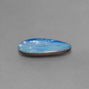 Doppietto di opale naturale multicolore da 2,23 ct, forma fantasia, opaco