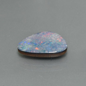 Doppietto di opale naturale multicolore da 2,09 ct, forma fantasia, opaco
