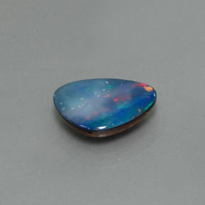 Doppietto di opale naturale multicolore da 1,62 ct, forma fantasia, opaco