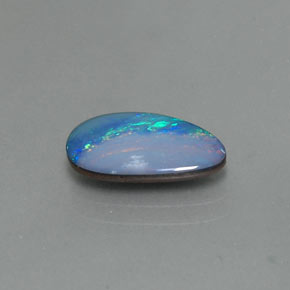 Doppietto di opale naturale multicolore da 1,60 ct, forma fantasia, opaco