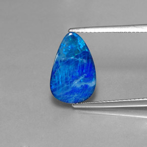 Doppietto di opale naturale multicolore da 2,68 ct, forma fantasia, opaco