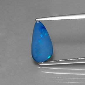 Doppietto di opale naturale multicolore da 1,30 ct, forma fantasia, opaco