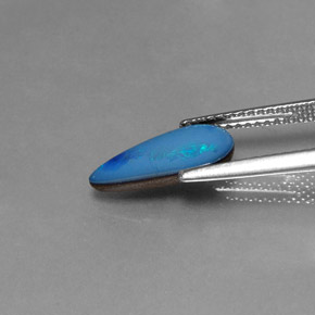 Doppietto di opale naturale multicolore da 1,30 ct, forma fantasia, opaco