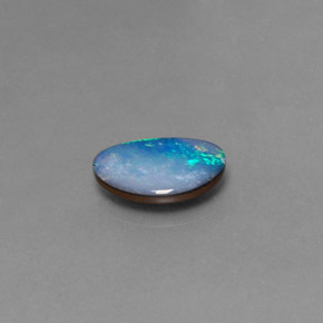 Doppietto di opale naturale multicolore da 1,52 ct, forma fantasia, opaco