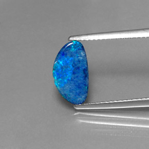 Doppietto di opale naturale multicolore da 1,20 ct, forma fantasia, opaco