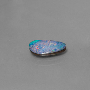 Doppietto di opale naturale multicolore da 1,26 ct, forma fantasia, opaco