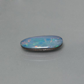 Doppietto di opale naturale multicolore da 0,98 ct, forma fantasia, opaco