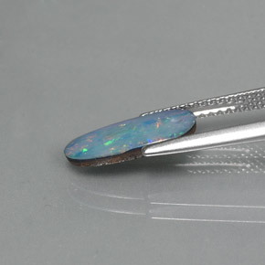 Doppietto di opale naturale multicolore da 0,98 ct, forma fantasia, opaco