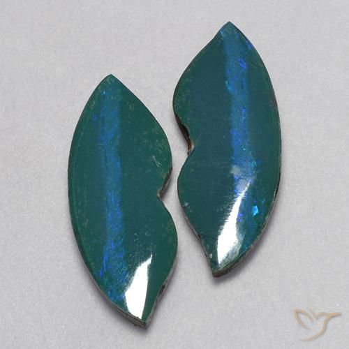 Gemme di Opale doppietta Multicolore naturale da 5.57 ct, Taglio a fantasia, Opaco