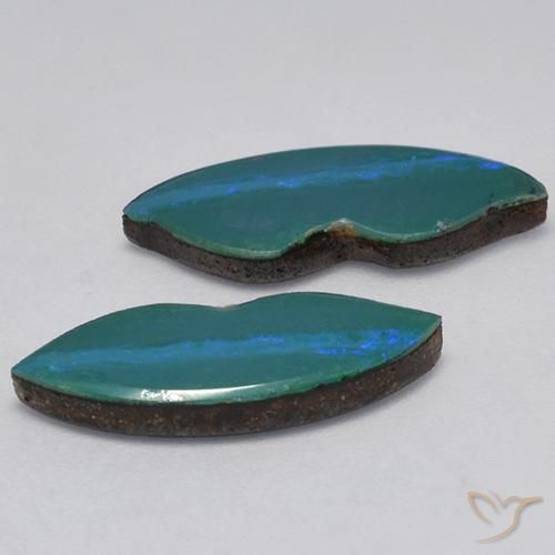 Gemme di Opale doppietta Multicolore naturale da 5.57 ct, Taglio a fantasia, Opaco