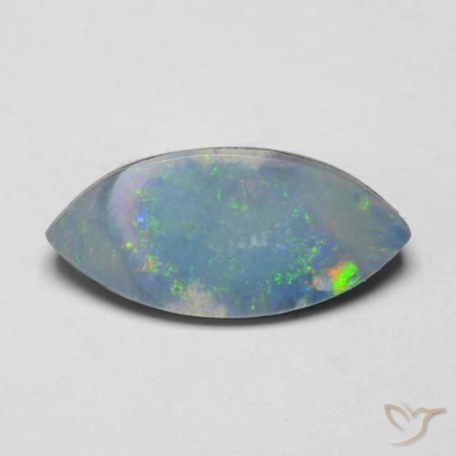 1.97ct Naturale Multicolore Opale doppietta, Taglio marquise, Opaco
