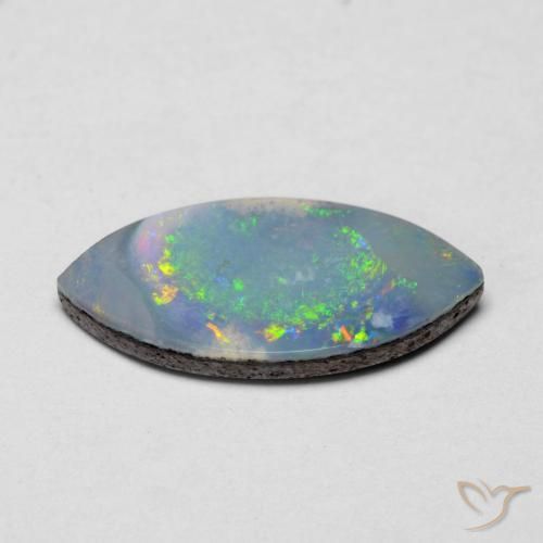 Opale doppietta Multicolore naturale da 1.97 ct, Taglio marquise, Opaco