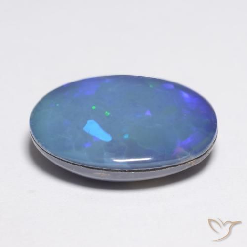 Opale doppietta Multicolore naturale da 2.91 ct, Ovale, Opaco