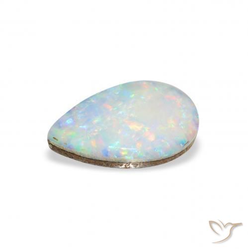 Opale doppietta Multicolore naturale da 1.87 ct, Forma a pera, Opaco