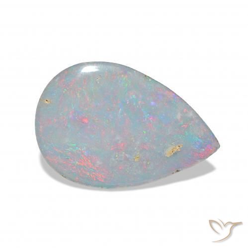 Opale doppietta Multicolore naturale da 1.55 ct, Forma a pera, Opaco