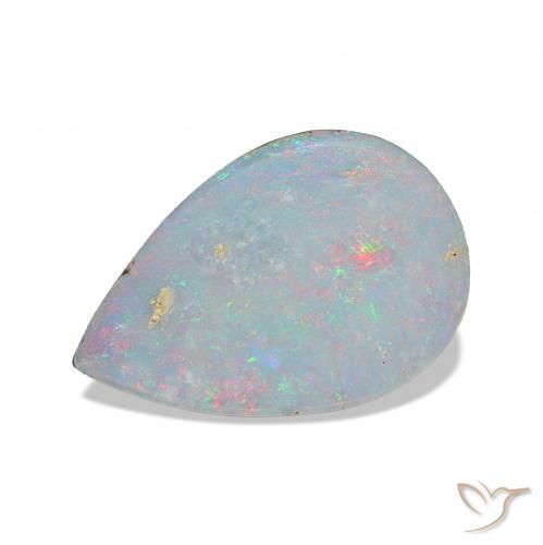 Opale doppietta Multicolore naturale da 1.55 ct, Forma a pera, Opaco