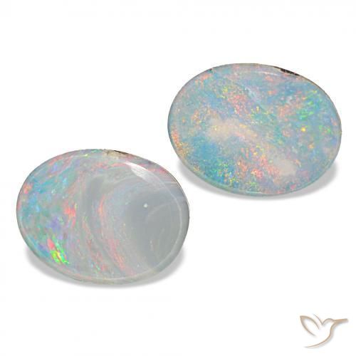 Gemme di Opale doppietta Multicolore naturale da 2.15 ct, Ovale, Opaco
