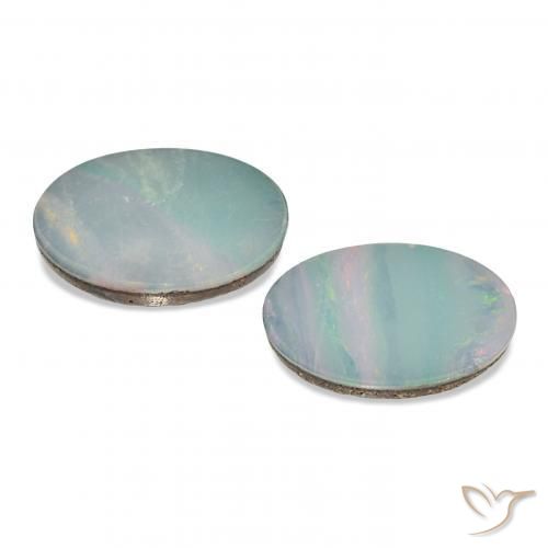 Gemme di Opale doppietta Multicolore naturale da 4.14 ct, Ovale, Opaco