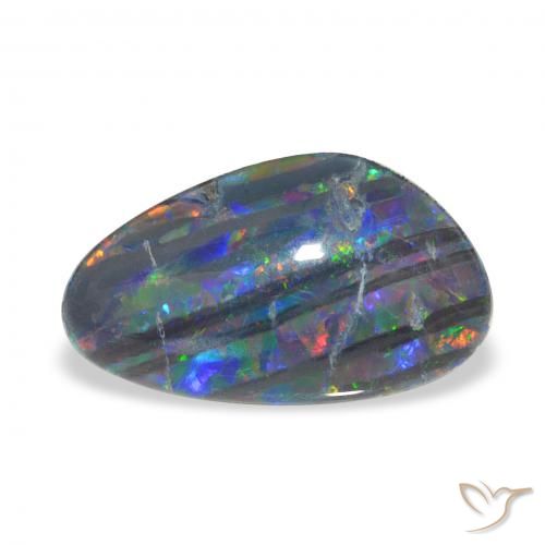 3.25ct Multicolore Tripletto di opale, Taglio a fantasia, Opaco